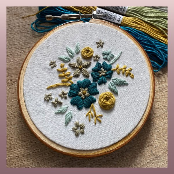 Golden Bloom - Basic Embroidery Kit