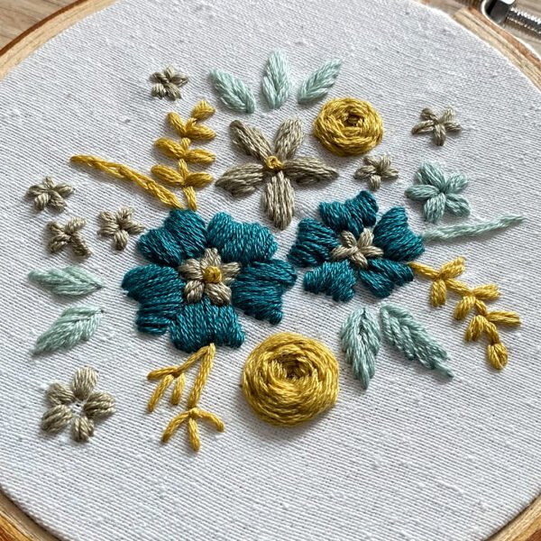 Golden Bloom - Basic Embroidery Kit - Gambar 3